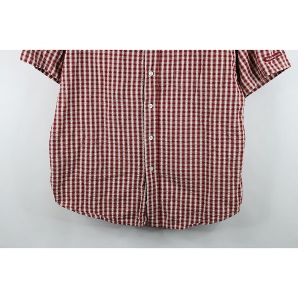 Vintage 90s Disney Mens M Mickey Mouse Seersucker Short Sleeve Button Down Shirt - Picture 3 of 12